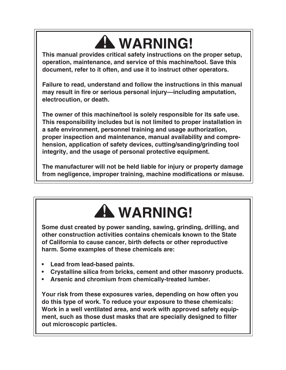 Grizzly G0513X2 User Manual | Page 2 / 108