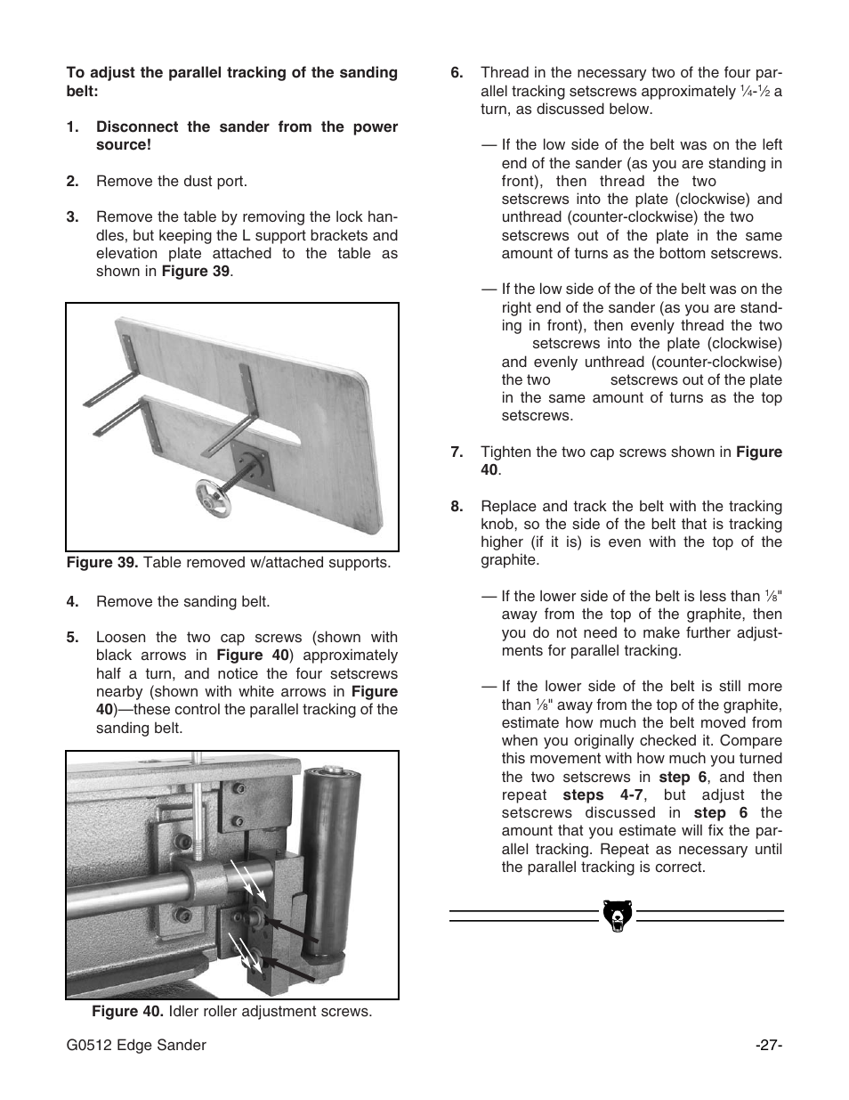 Grizzly G0512 User Manual | Page 29 / 44