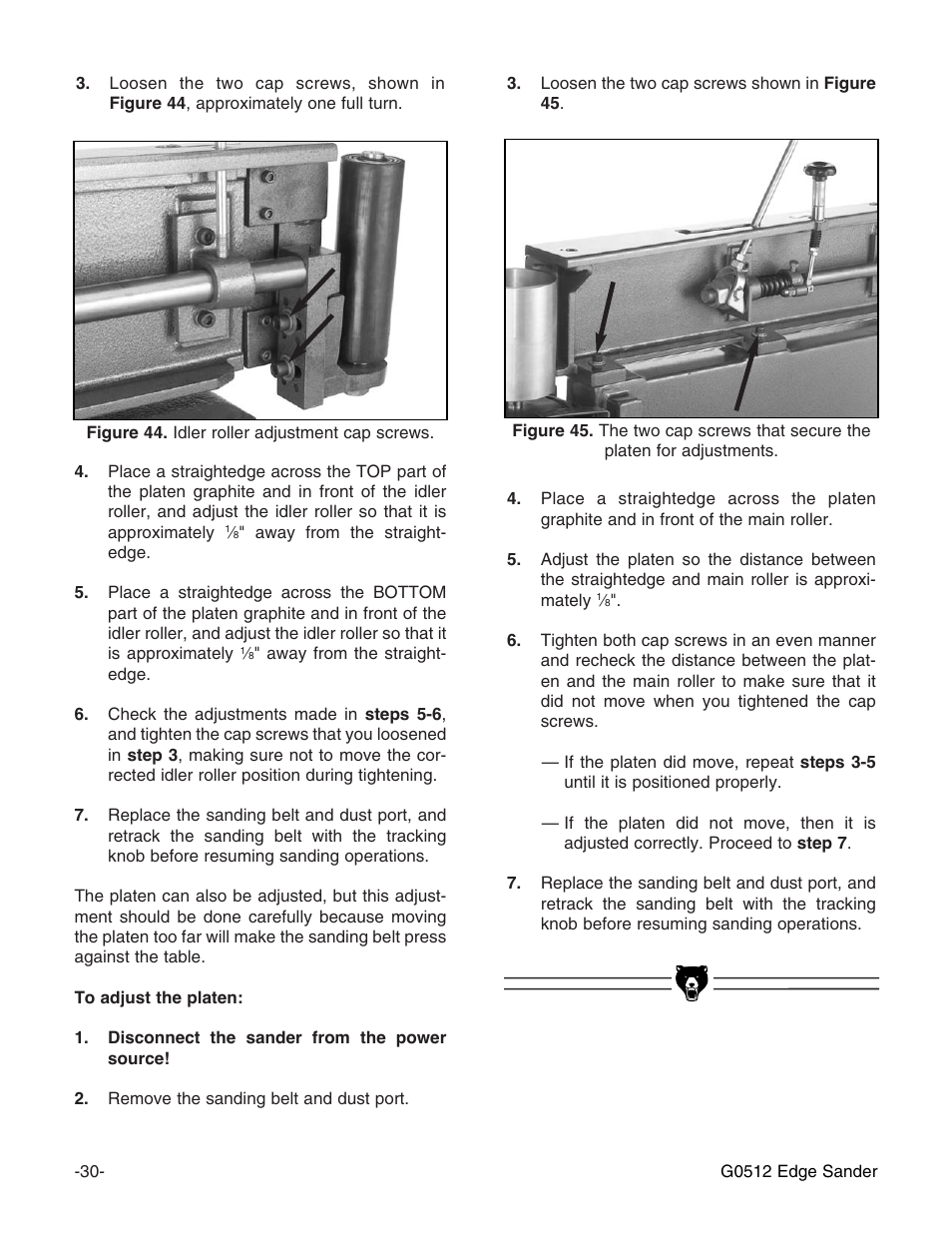 Grizzly G0512 User Manual | Page 32 / 44