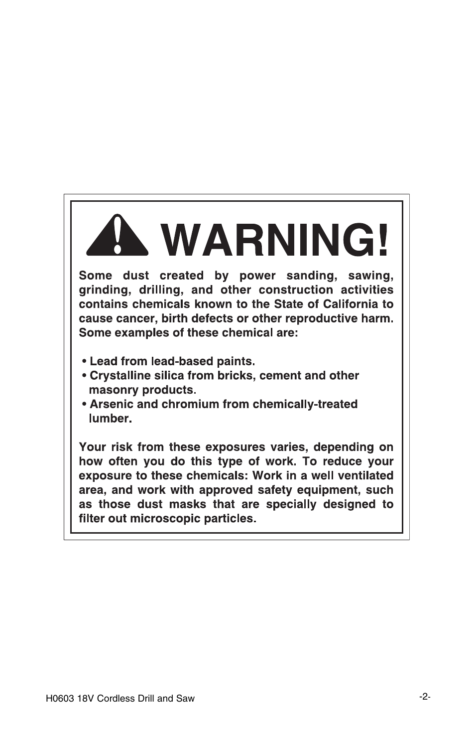 Grizzly H0603 User Manual | Page 2 / 22