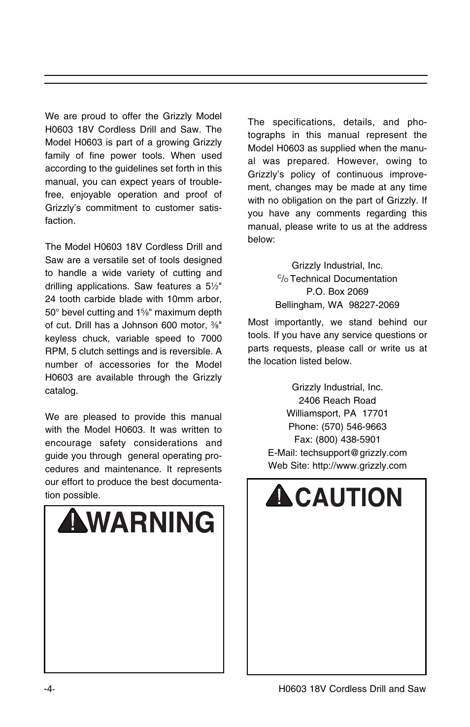 Introduction, Commentary | Grizzly H0603 User Manual | Page 6 / 22