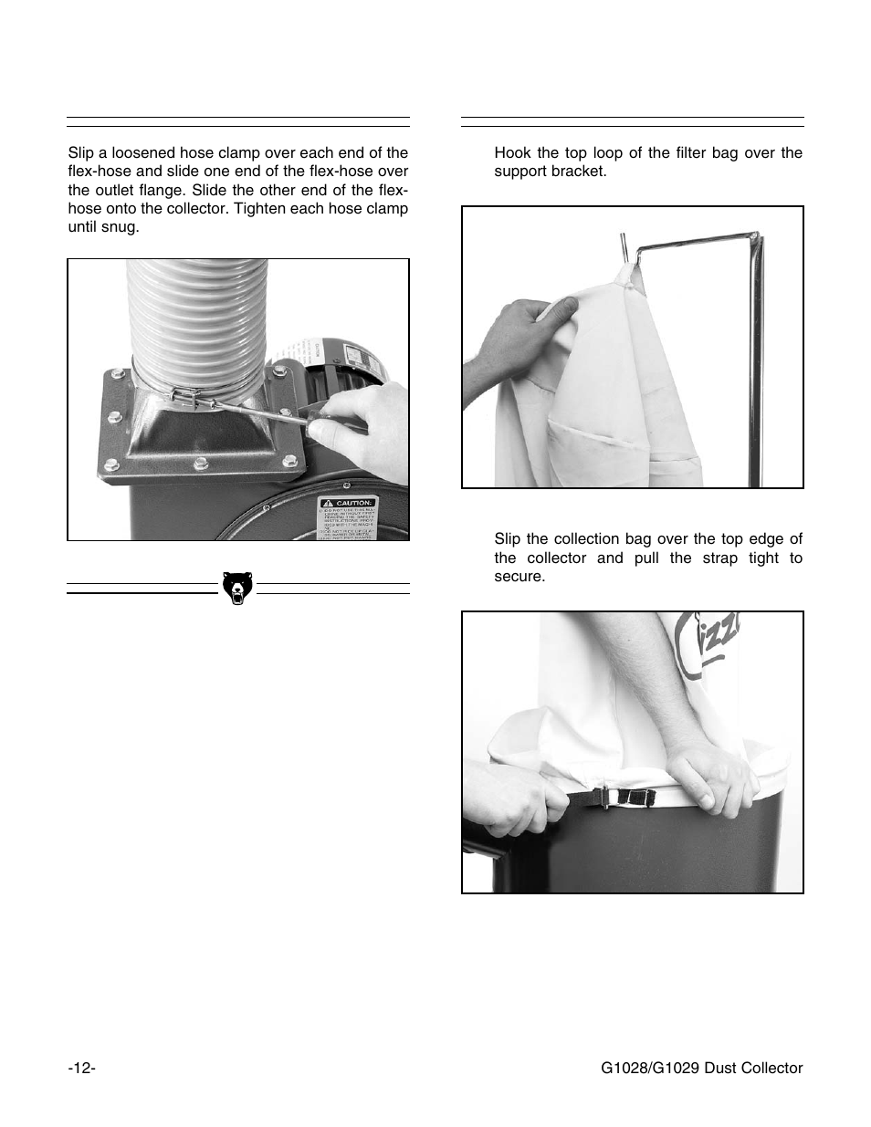 Flex hose | Grizzly G1029 User Manual | Page 13 / 24