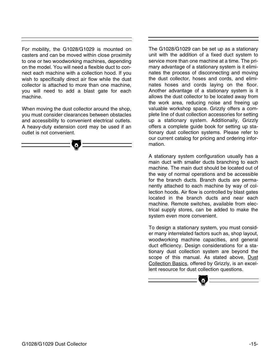 Mobile, Stationary | Grizzly G1029 User Manual | Page 16 / 24