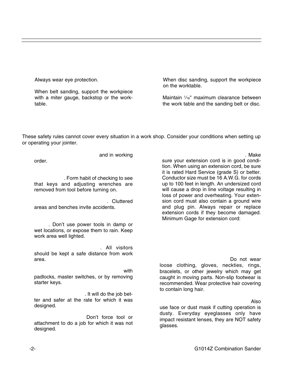 Grizzly G1014Z User Manual | Page 4 / 27