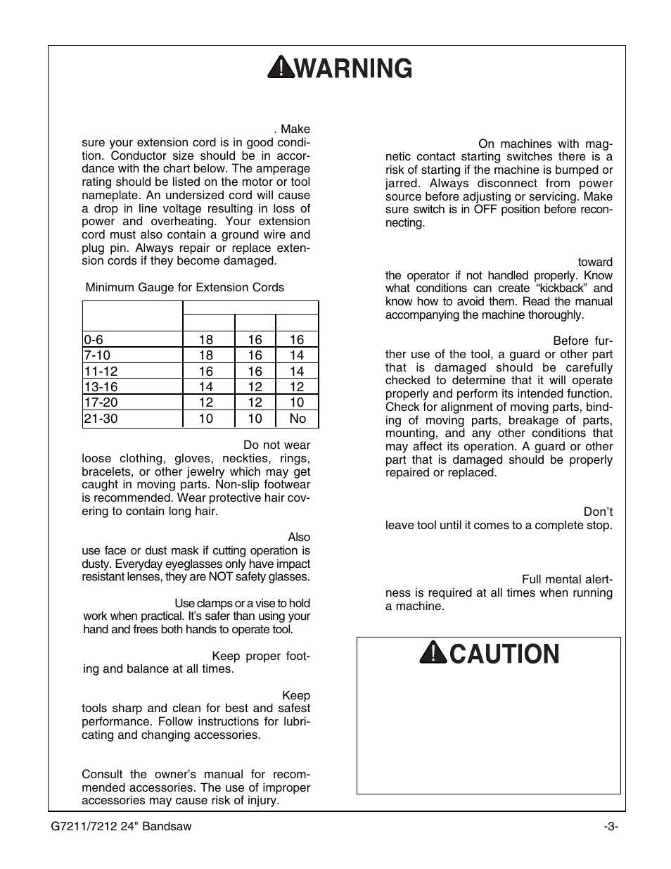 Safety instructions for power tools | Grizzly G7211 User Manual | Page 5 / 34