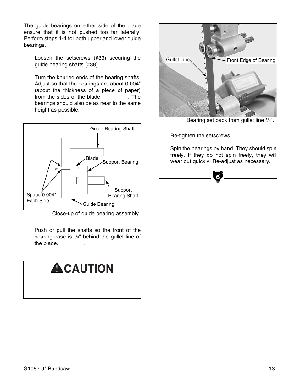Grizzly G1052 User Manual | Page 15 / 34
