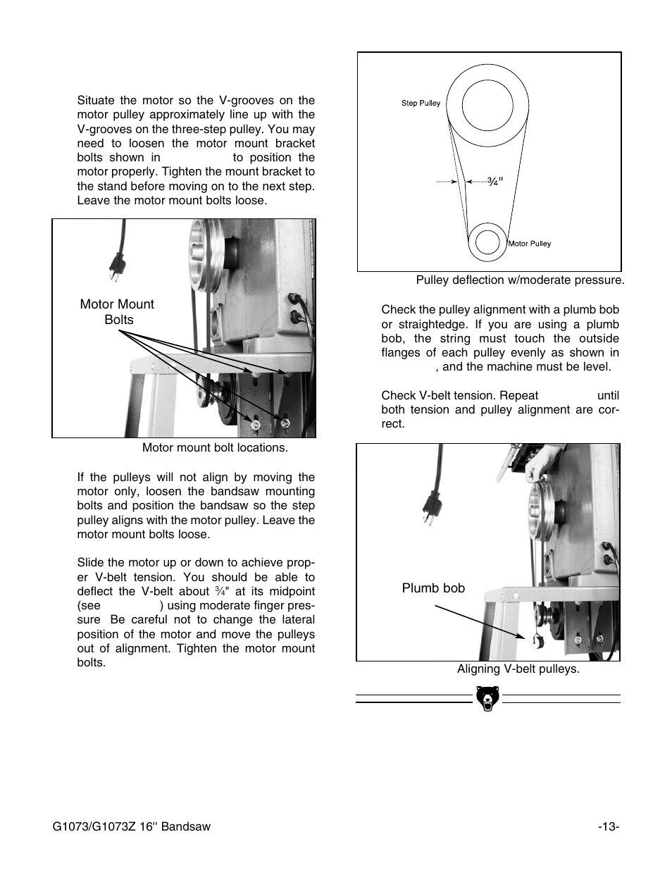 Grizzly G1073/G1073Z User Manual | Page 15 / 48