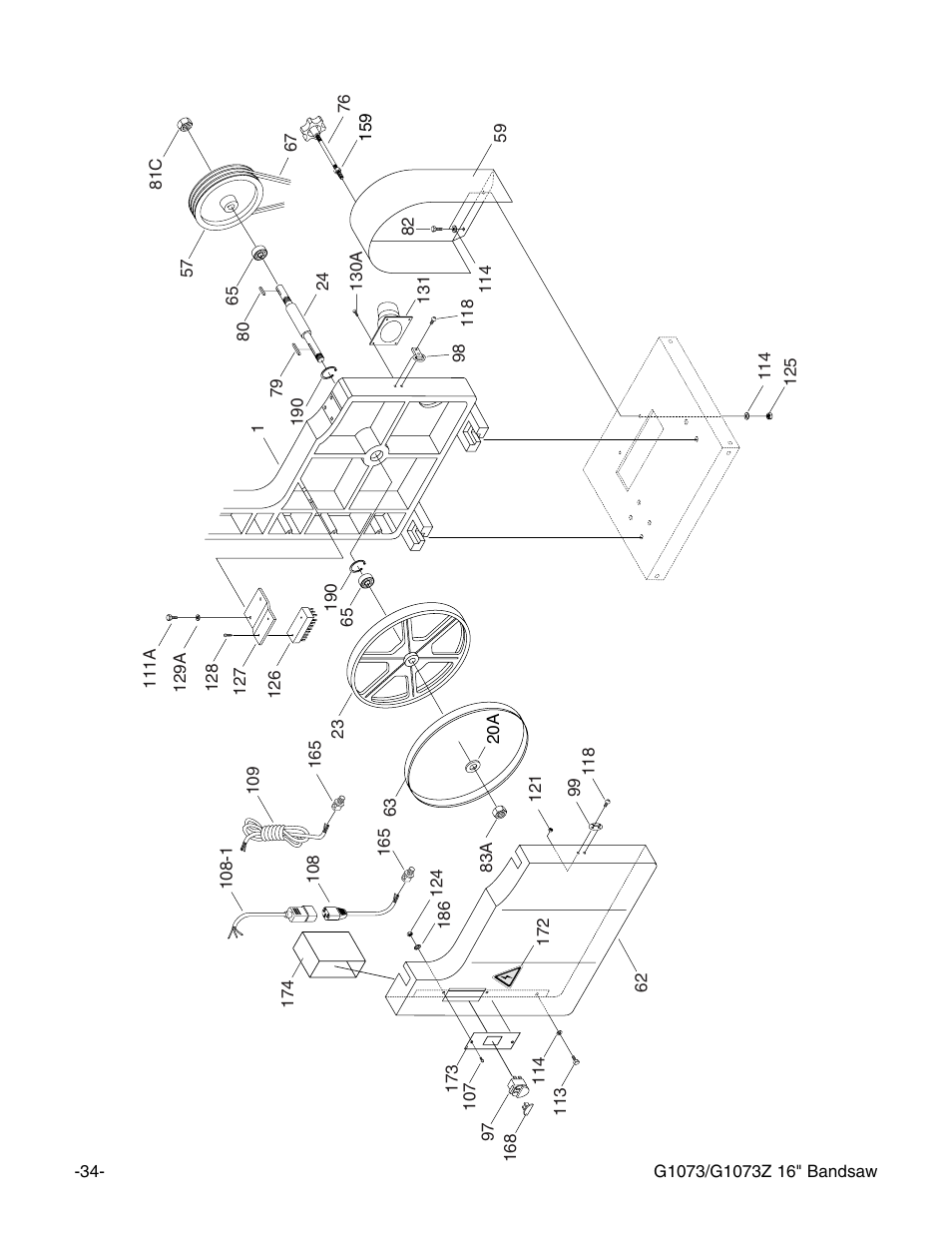 Grizzly G1073/G1073Z User Manual | Page 36 / 48