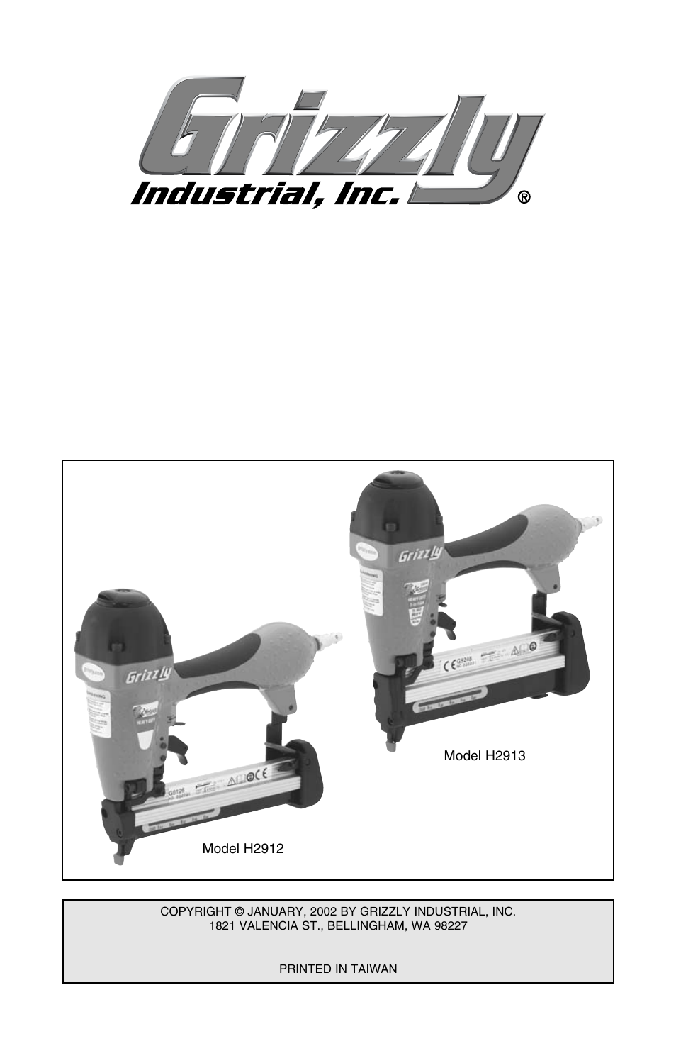 Grizzly H2912/H2913 User Manual | 20 pages