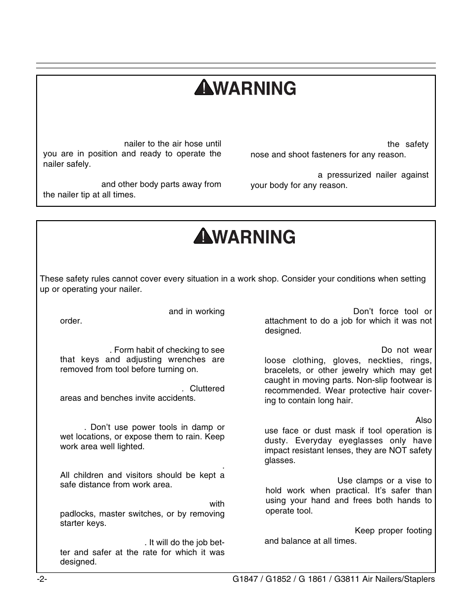 Grizzly G1852 User Manual | Page 3 / 27