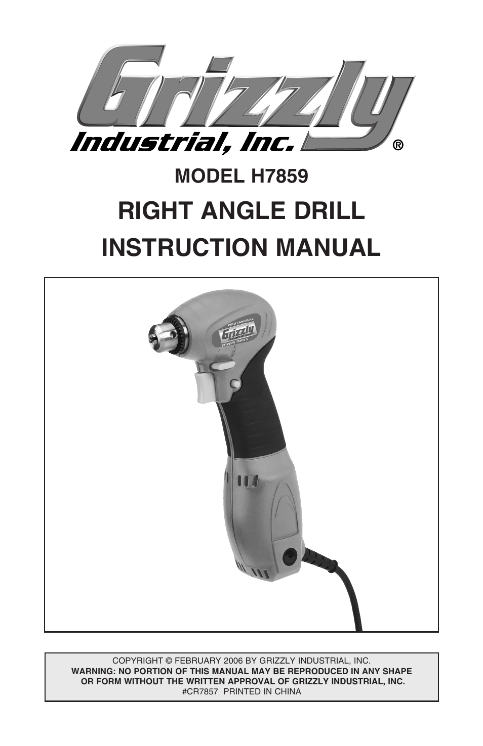 Grizzly H7859 User Manual | 12 pages