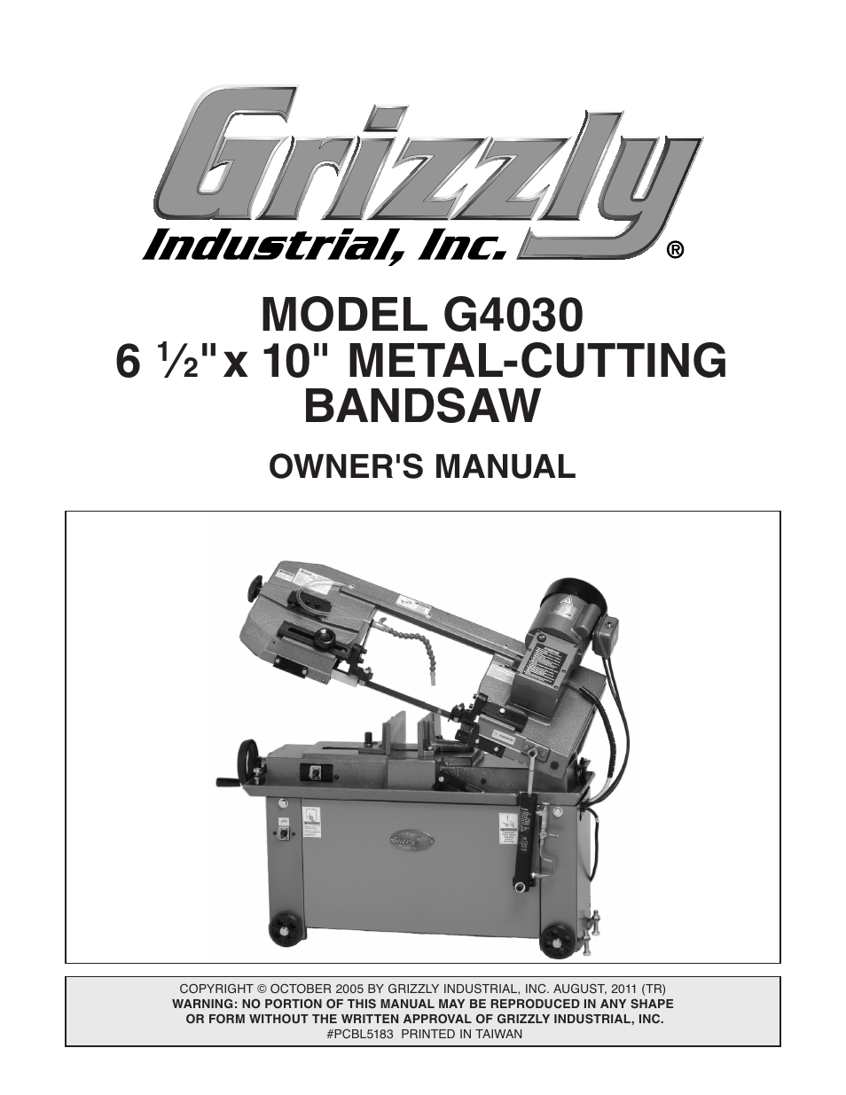 Grizzly G4030 User Manual | 48 pages
