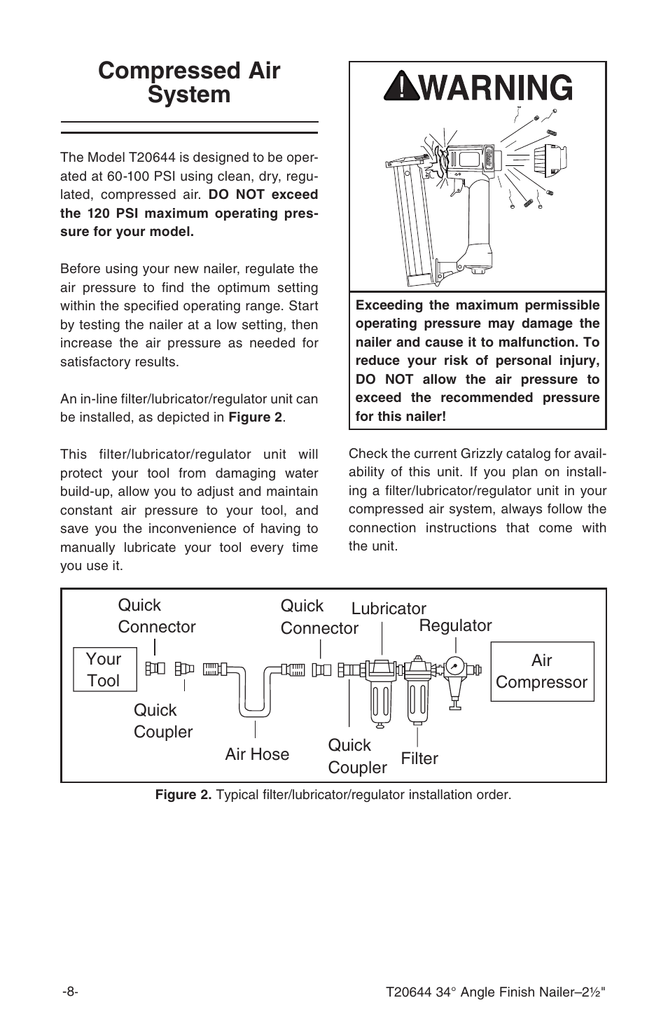 Compressed air system | Grizzly T20644 User Manual | Page 9 / 20