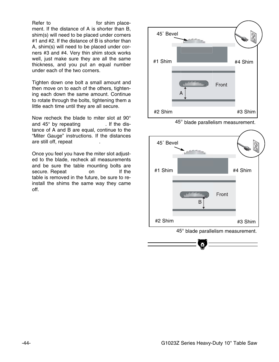 Grizzly G1023Z User Manual | Page 46 / 63