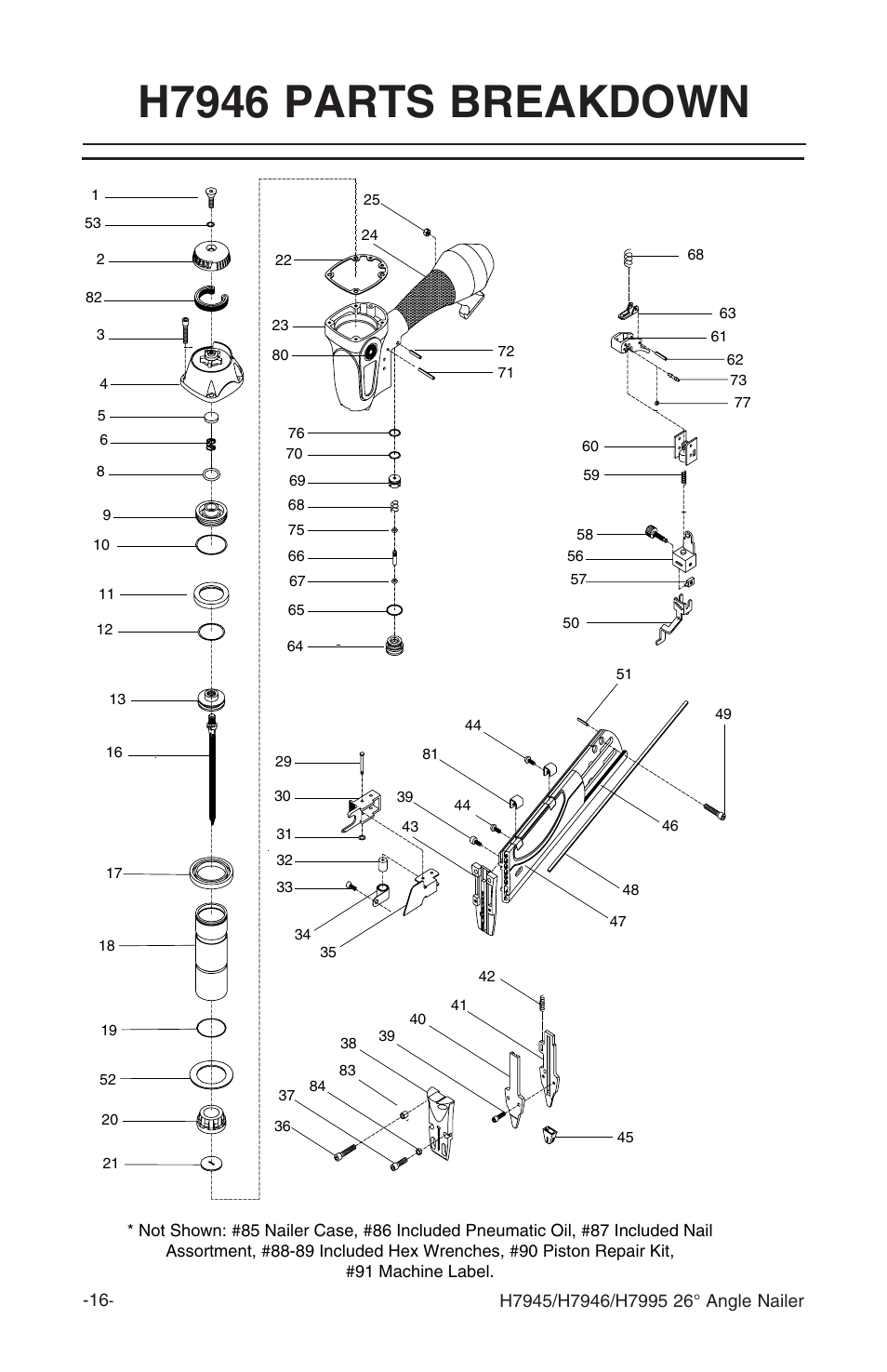 H7946 parts breakdown | Grizzly H7995 User Manual | Page 18 / 28