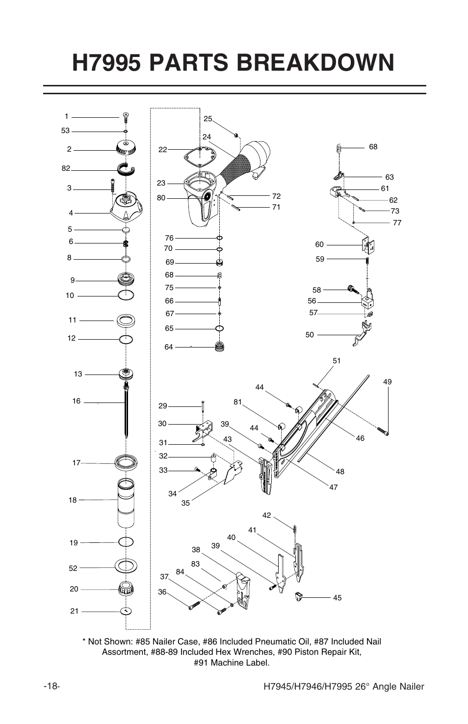 H7995 parts breakdown | Grizzly H7995 User Manual | Page 20 / 28