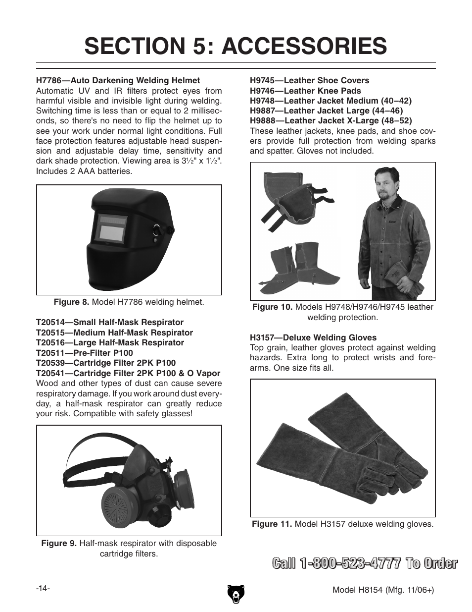 Grizzly AC/DC STICK/TIG WELDER H8154 User Manual | Page 16 / 24