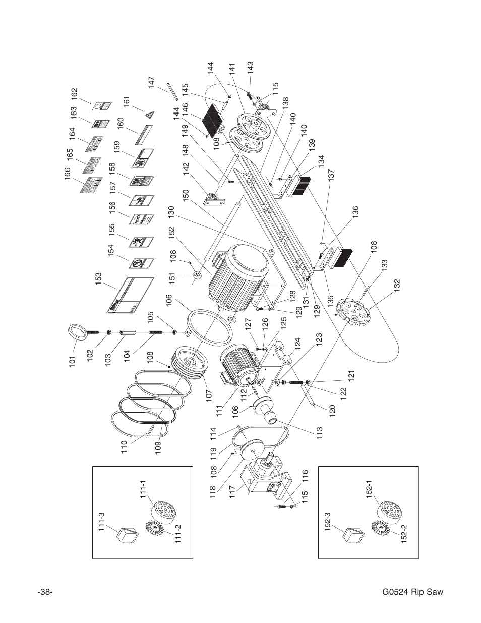 Grizzly G0524 User Manual | Page 40 / 60