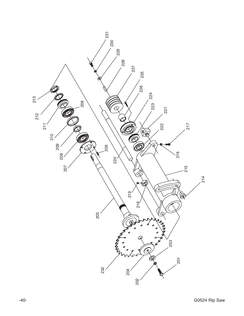 Grizzly G0524 User Manual | Page 42 / 60