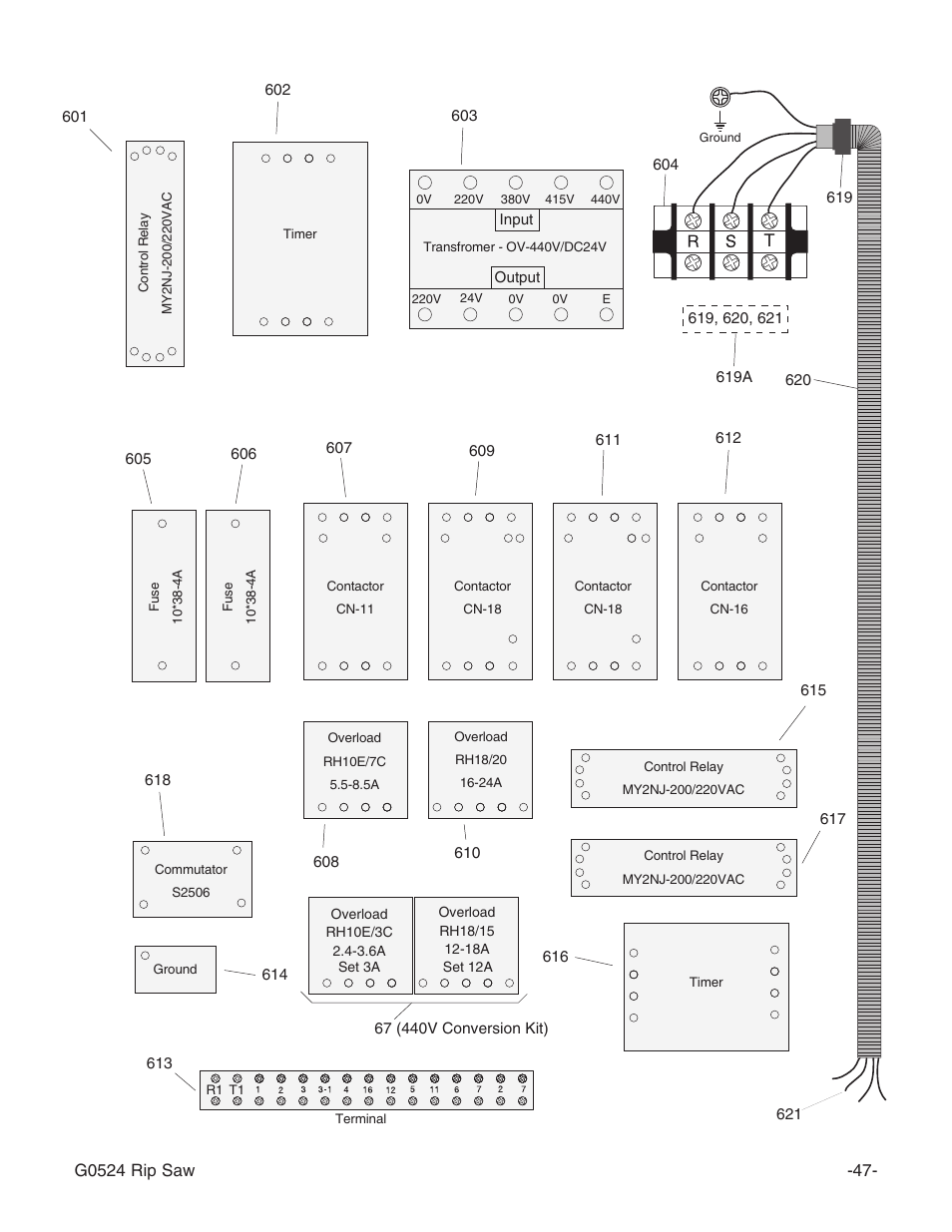 Grizzly G0524 User Manual | Page 49 / 60