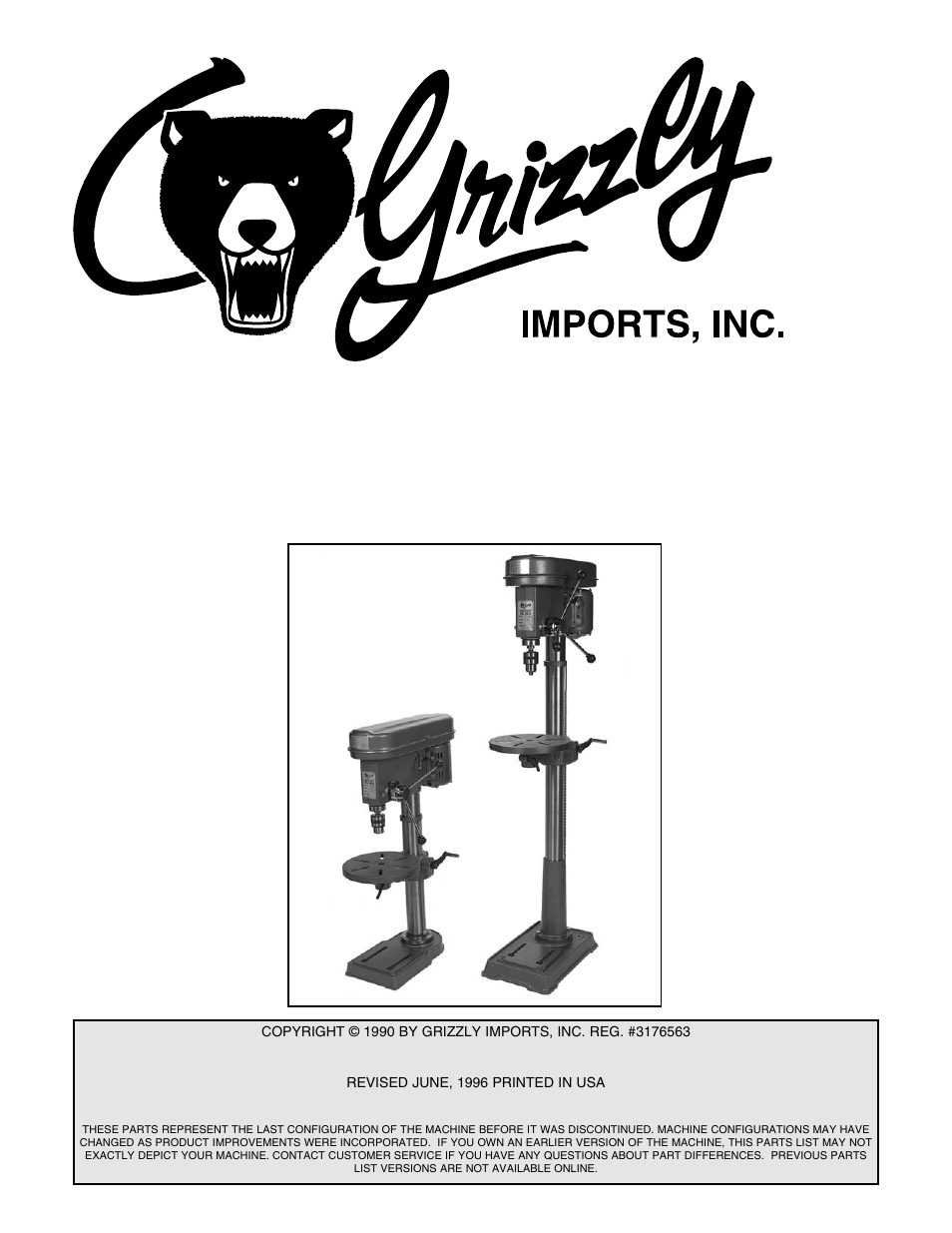 Grizzly G1200 User Manual | 3 pages