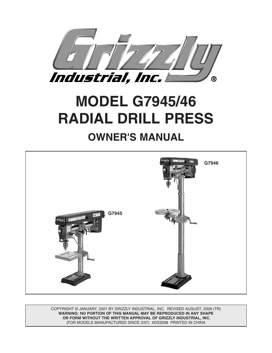 Grizzly G7945/46 User Manual | 48 pages