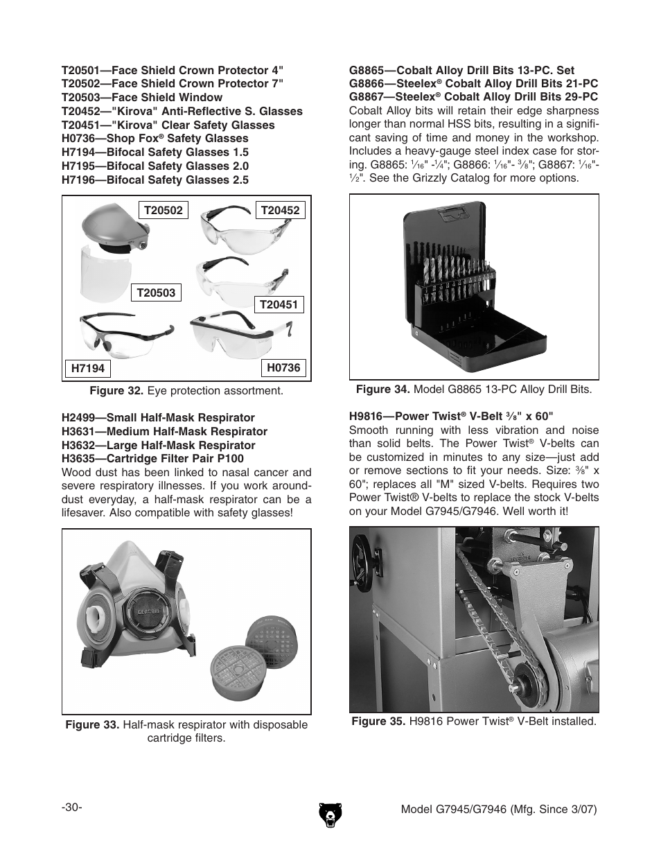 Grizzly G7945/46 User Manual | Page 32 / 48