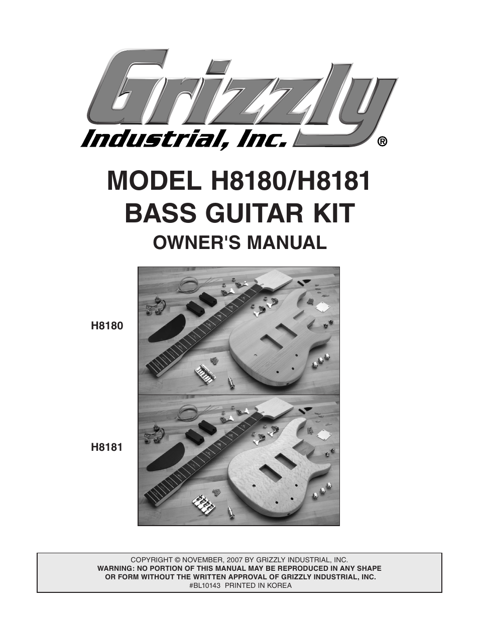 Grizzly H8181 User Manual | 36 pages