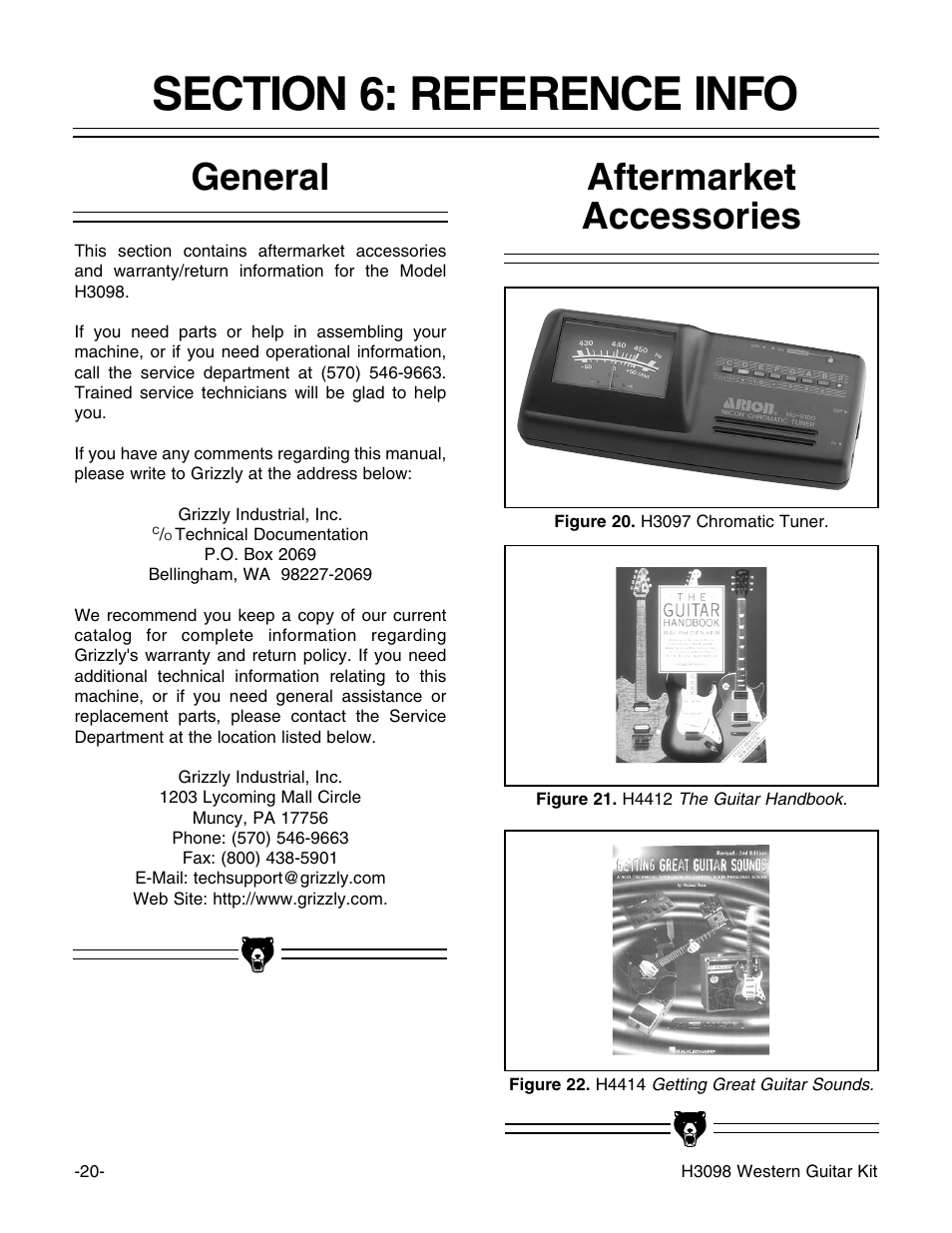 Aftermarket accessories general | Grizzly H3098 User Manual | Page 22 / 28