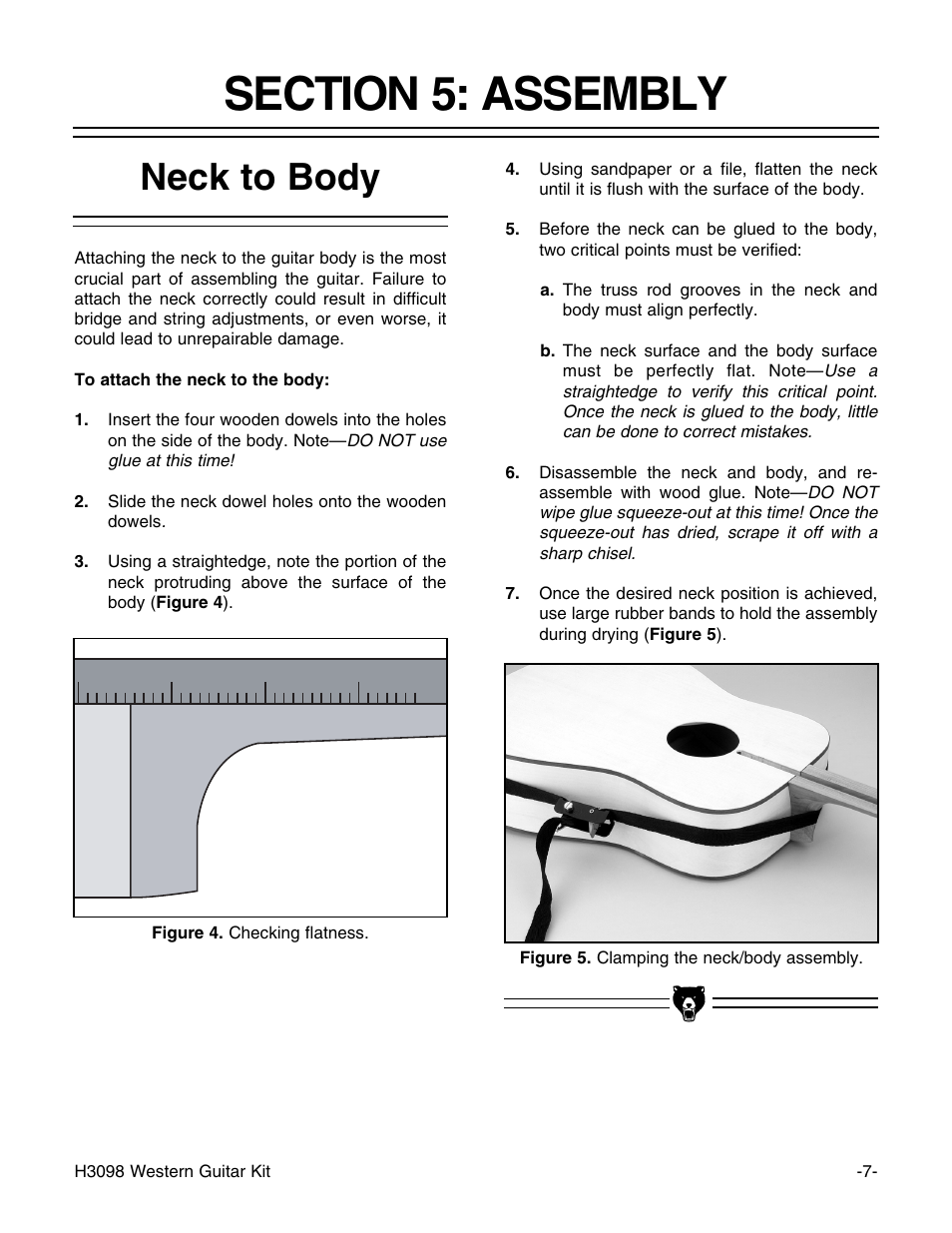 Neck to body | Grizzly H3098 User Manual | Page 9 / 28