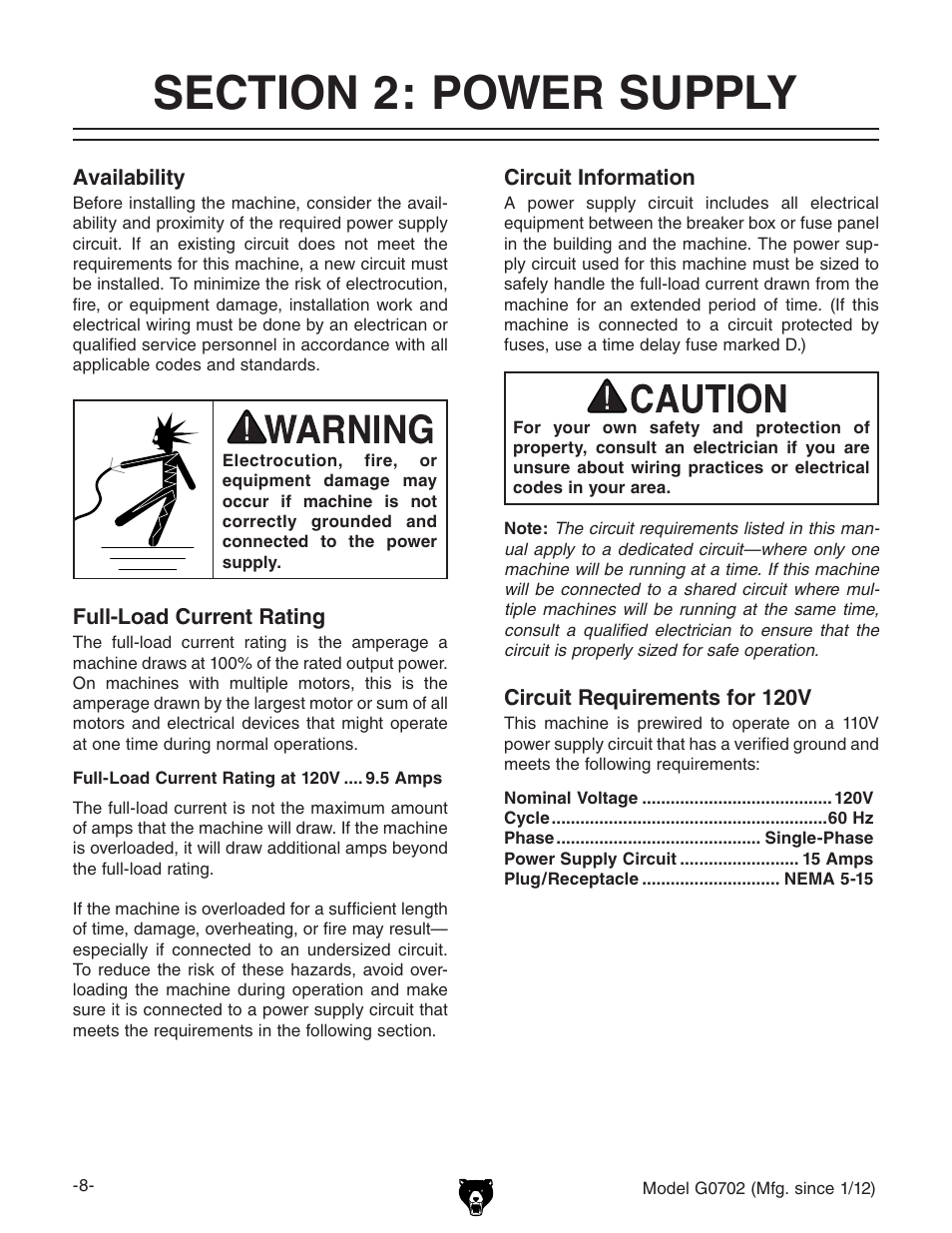 Grizzly G0702 User Manual | Page 10 / 32