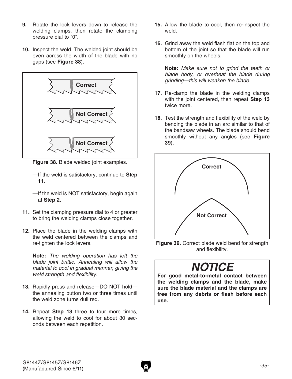 Notice | Grizzly G8145Z User Manual | Page 37 / 72