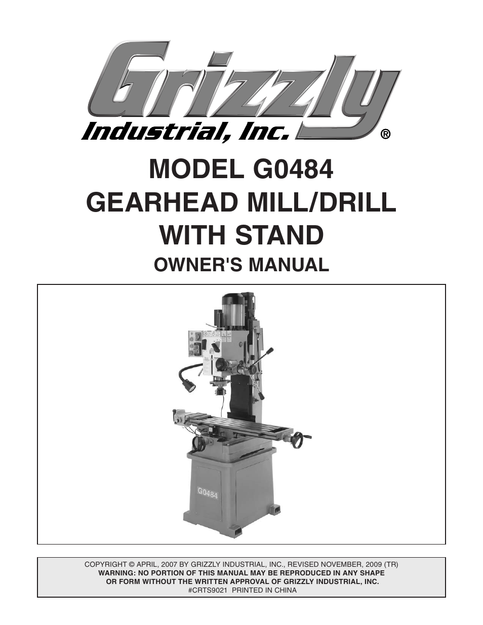 Grizzly G0484 User Manual | 48 pages