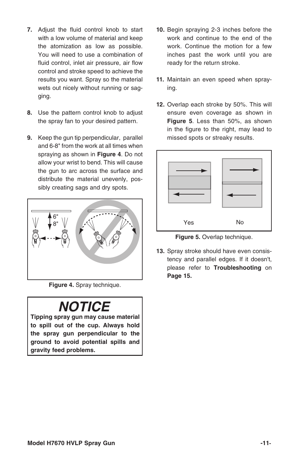 Notice | Grizzly mini hvlp spray gun W/gauge H7670 User Manual | Page 11 / 20