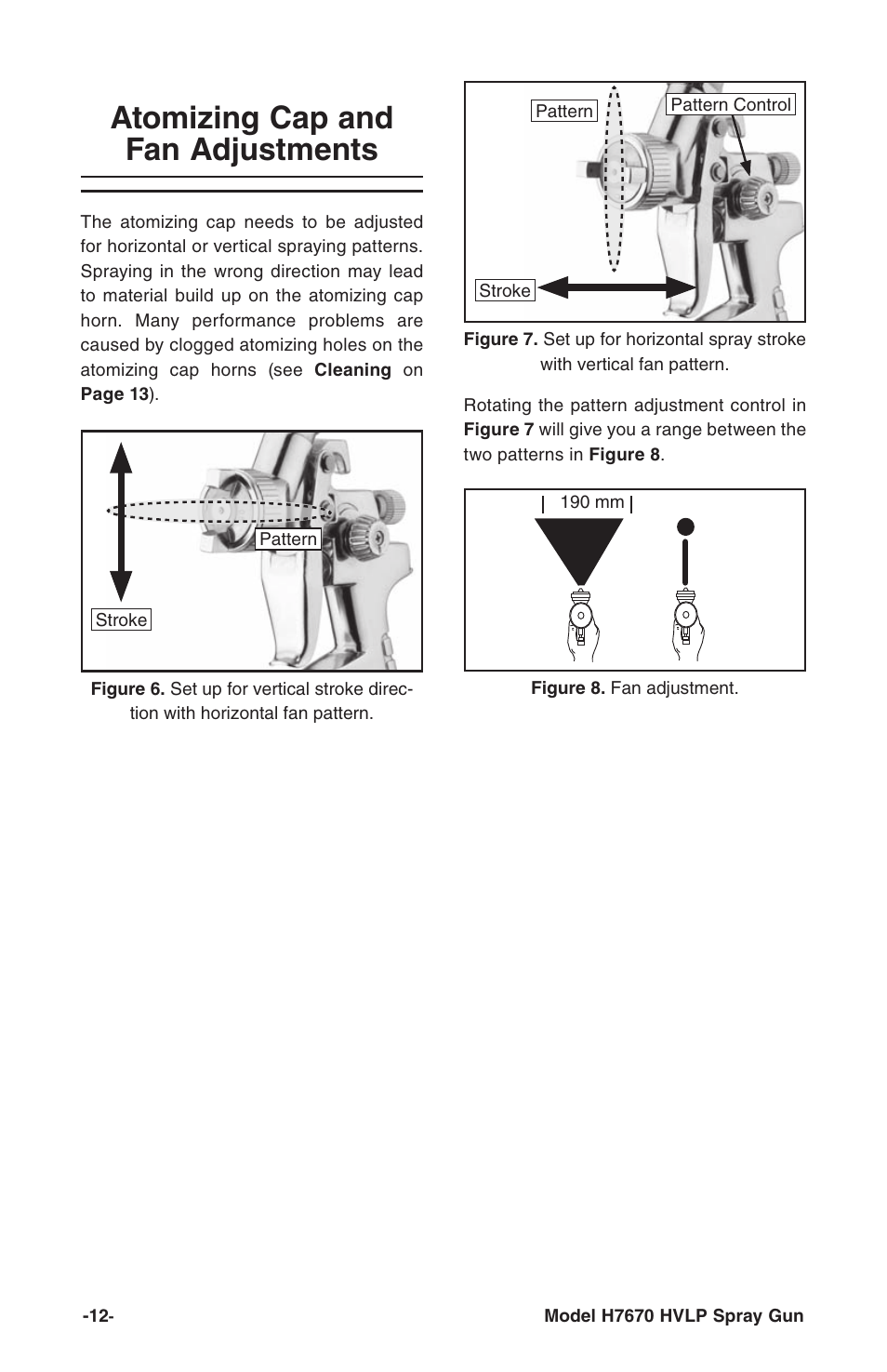 Atomizing cap and fan adjustments | Grizzly mini hvlp spray gun W/gauge H7670 User Manual | Page 12 / 20
