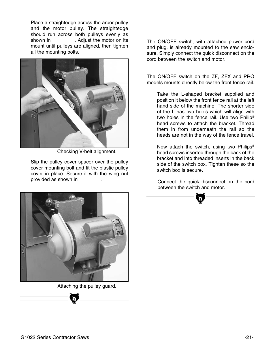 Wiring | Grizzly G1022PRO User Manual | Page 23 / 72