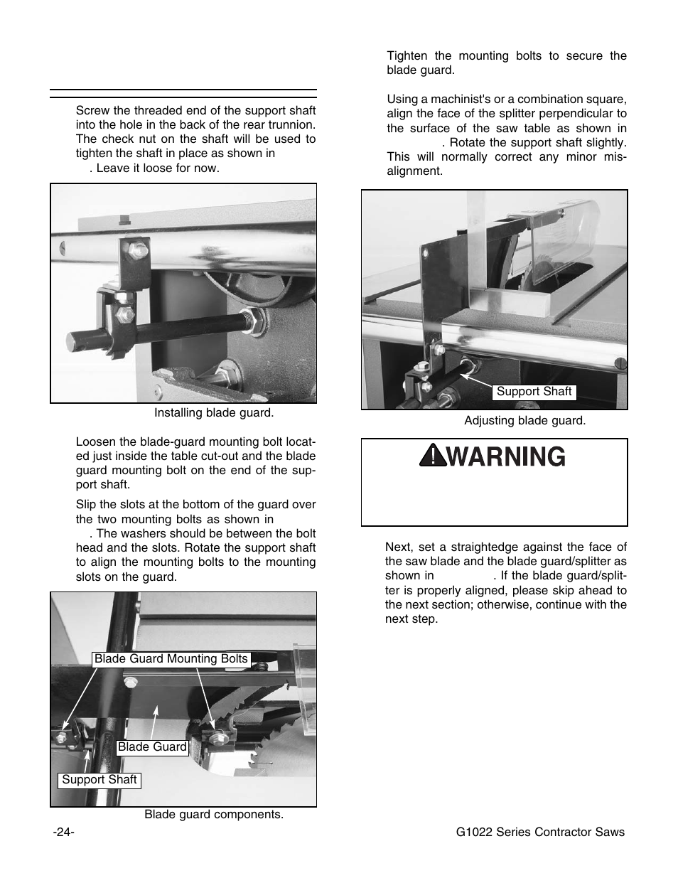 Blade guard | Grizzly G1022PRO User Manual | Page 26 / 72