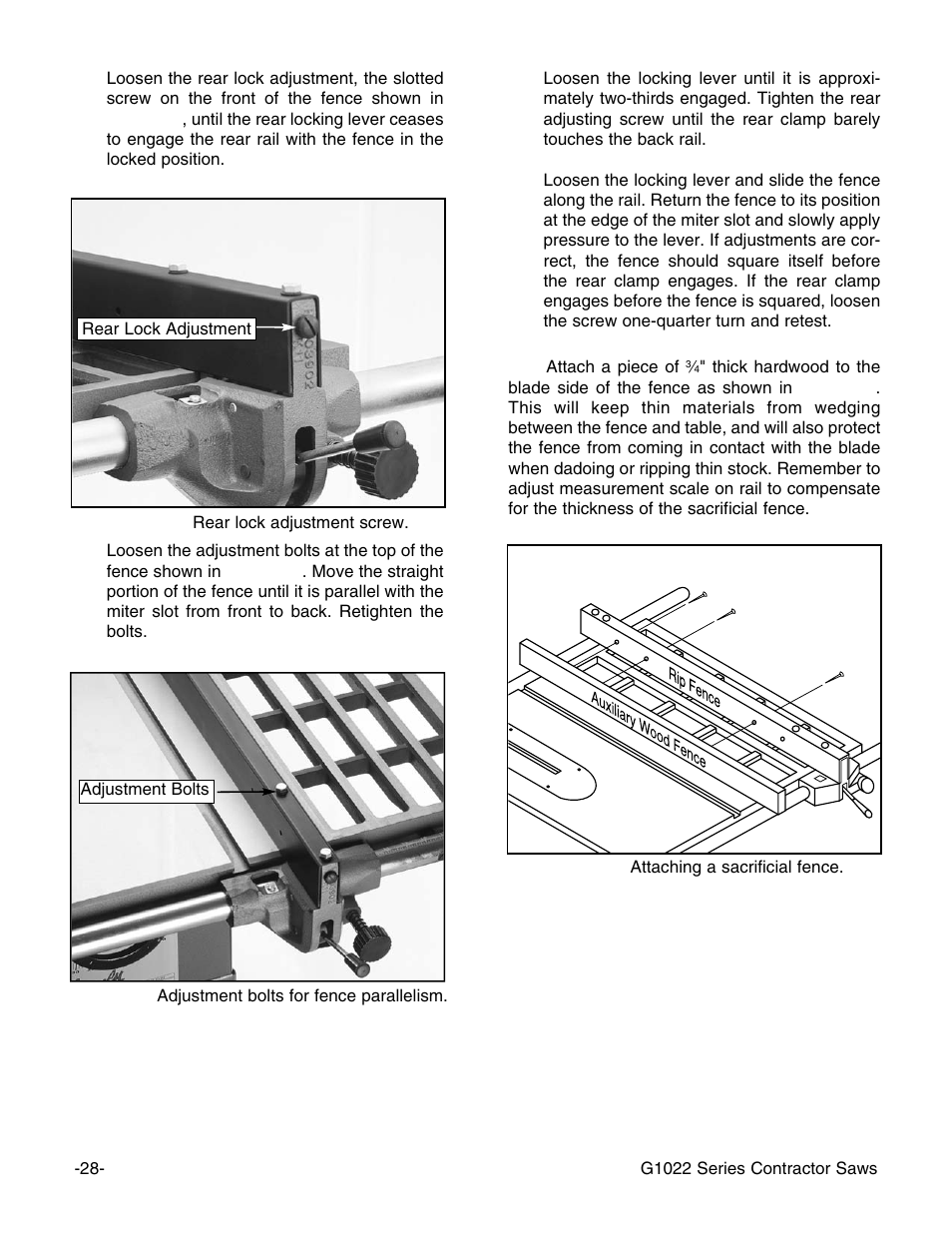 Grizzly G1022PRO User Manual | Page 30 / 72