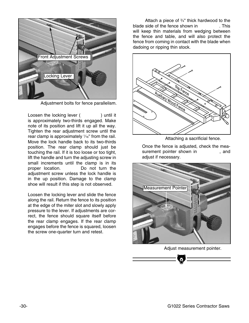 Grizzly G1022PRO User Manual | Page 32 / 72