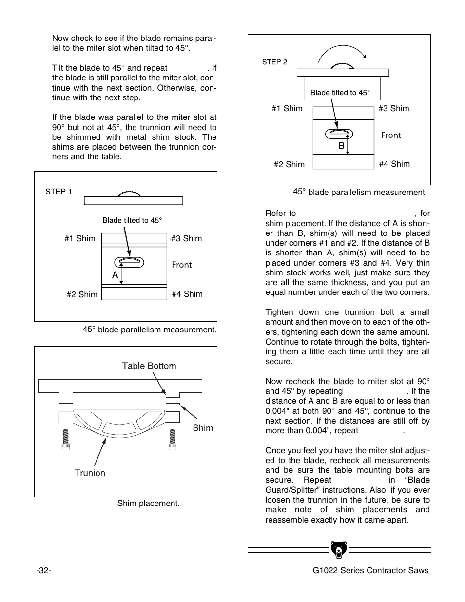 Grizzly G1022PRO User Manual | Page 34 / 72