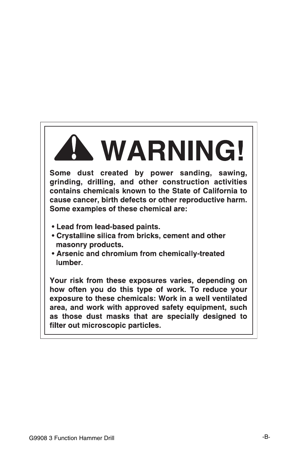 Grizzly G9908 User Manual | Page 2 / 10