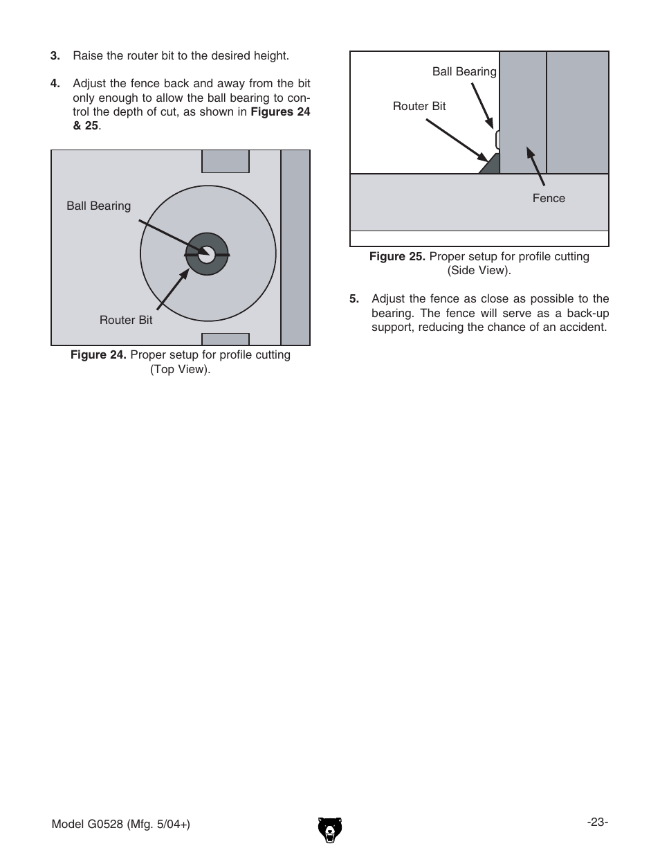 Grizzly G0528 User Manual | Page 25 / 36