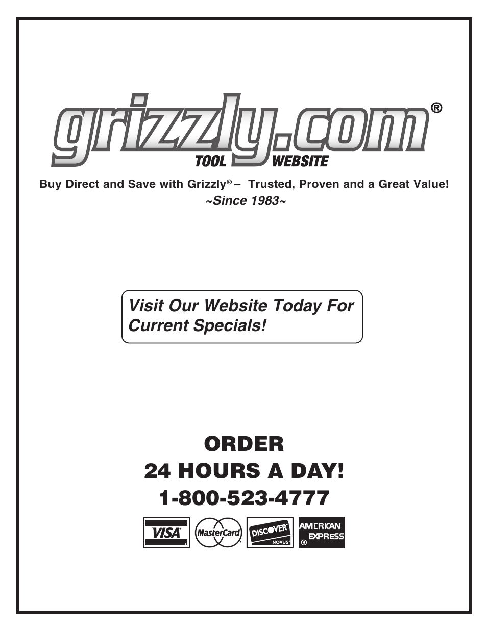 Grizzly G0528 User Manual | Page 36 / 36