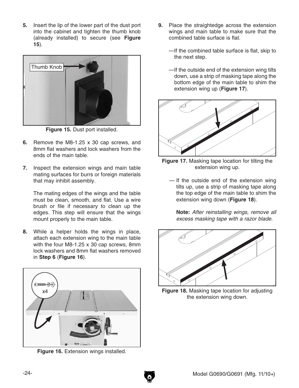 Grizzly G0690 User Manual | Page 26 / 92