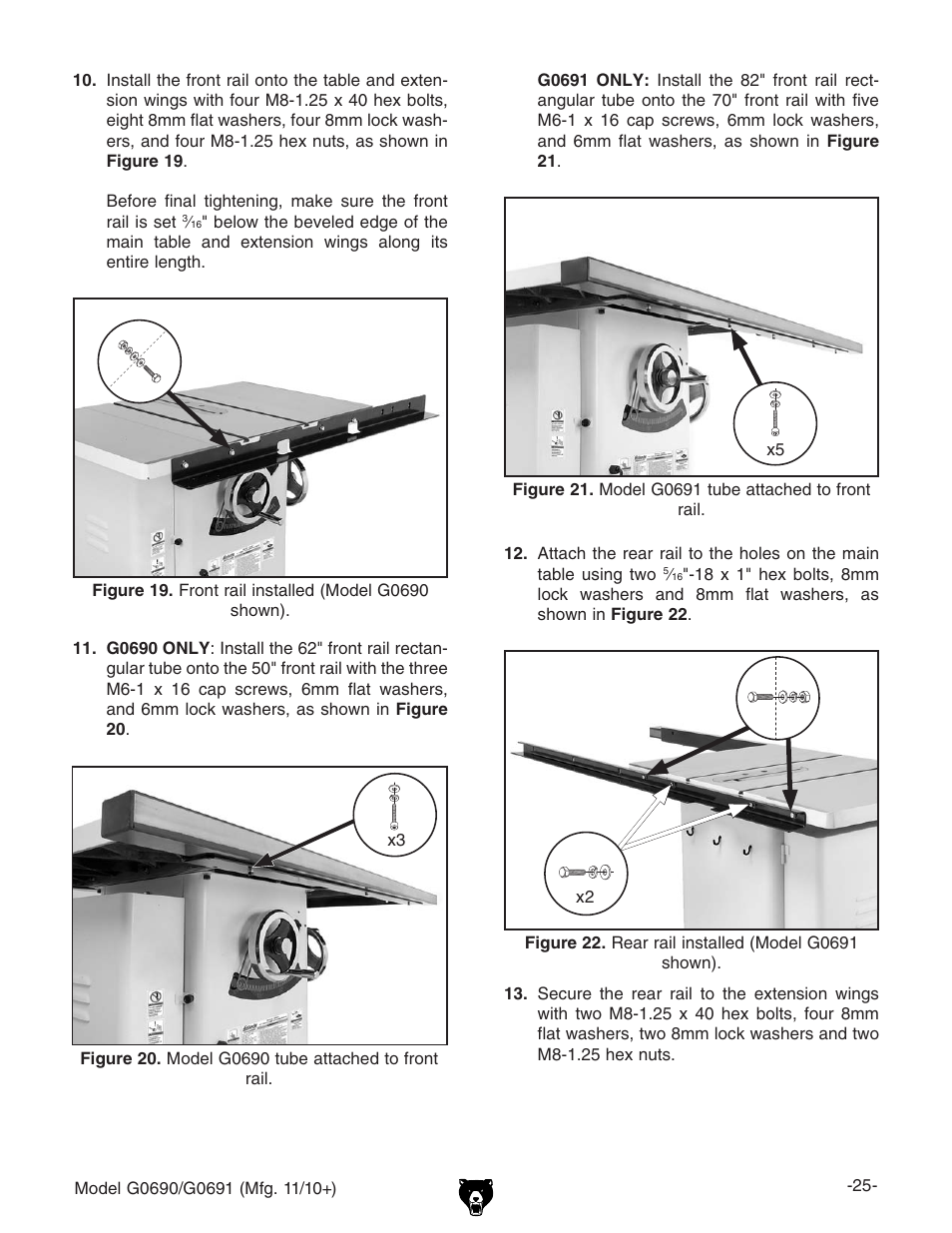 Grizzly G0690 User Manual | Page 27 / 92