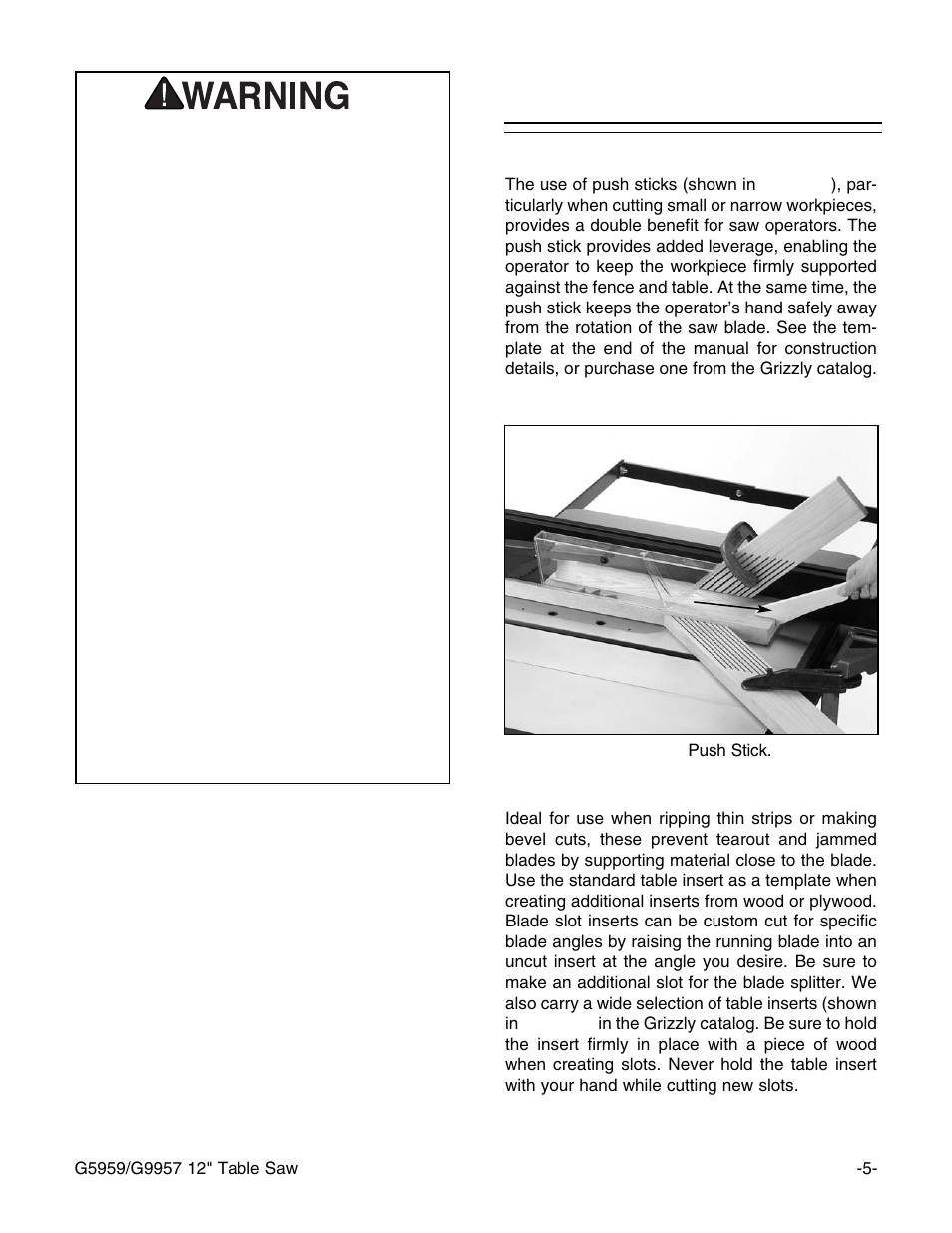 Safety accessories | Grizzly G5959 User Manual | Page 7 / 52