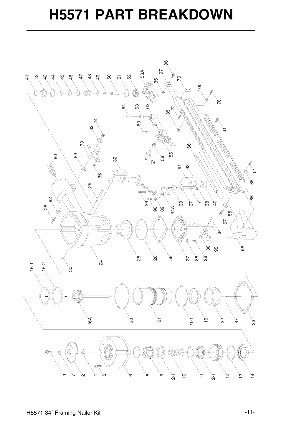 H5571 part breakdown | Grizzly H5571 User Manual | Page 12 / 17
