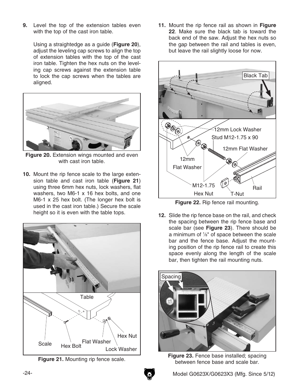 Grizzly G0623X3 User Manual | Page 26 / 96