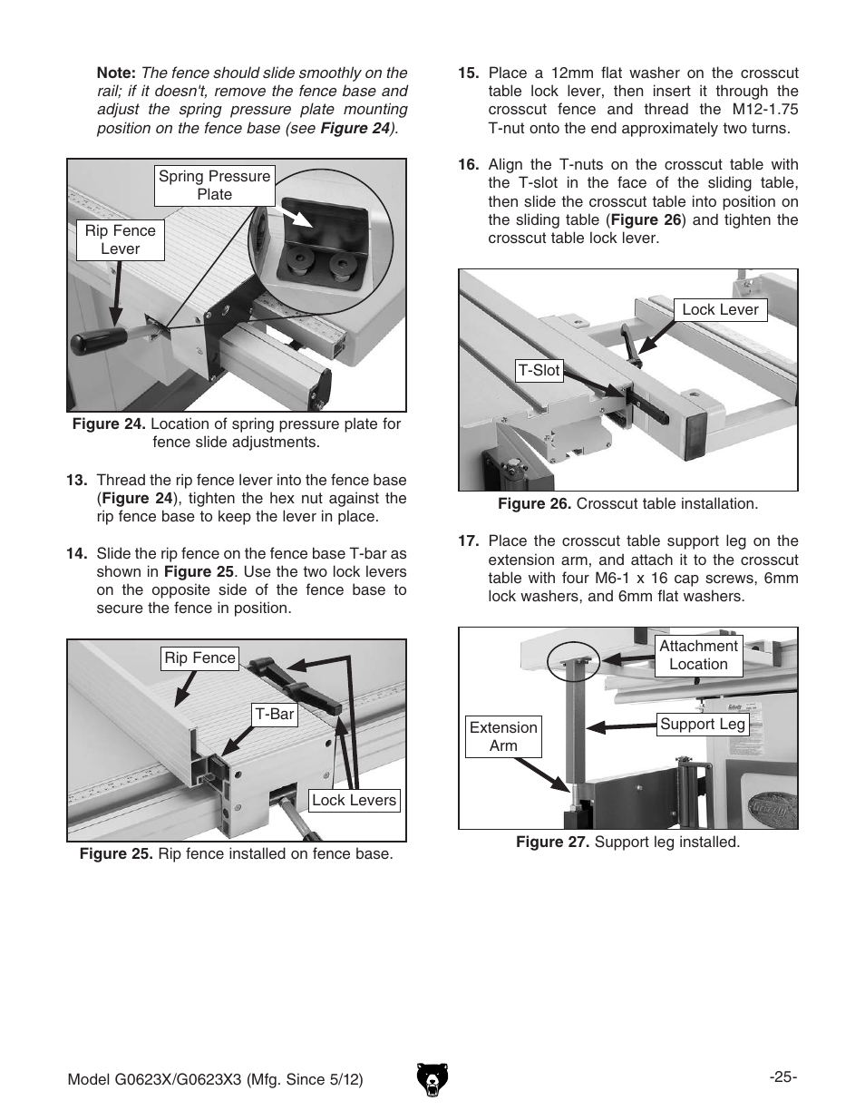 Grizzly G0623X3 User Manual | Page 27 / 96