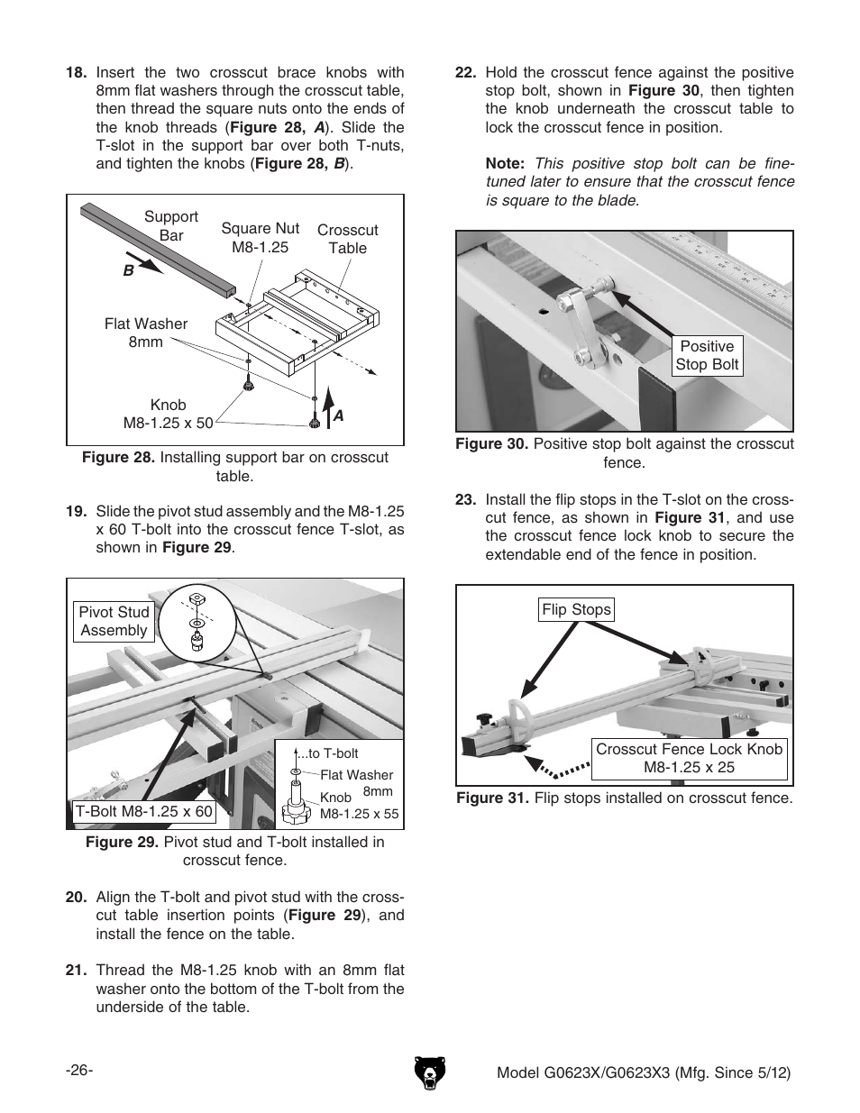 Grizzly G0623X3 User Manual | Page 28 / 96